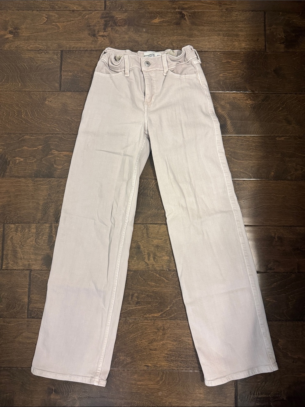 abercrombie kids Pale Pink Straight Leg Jeans